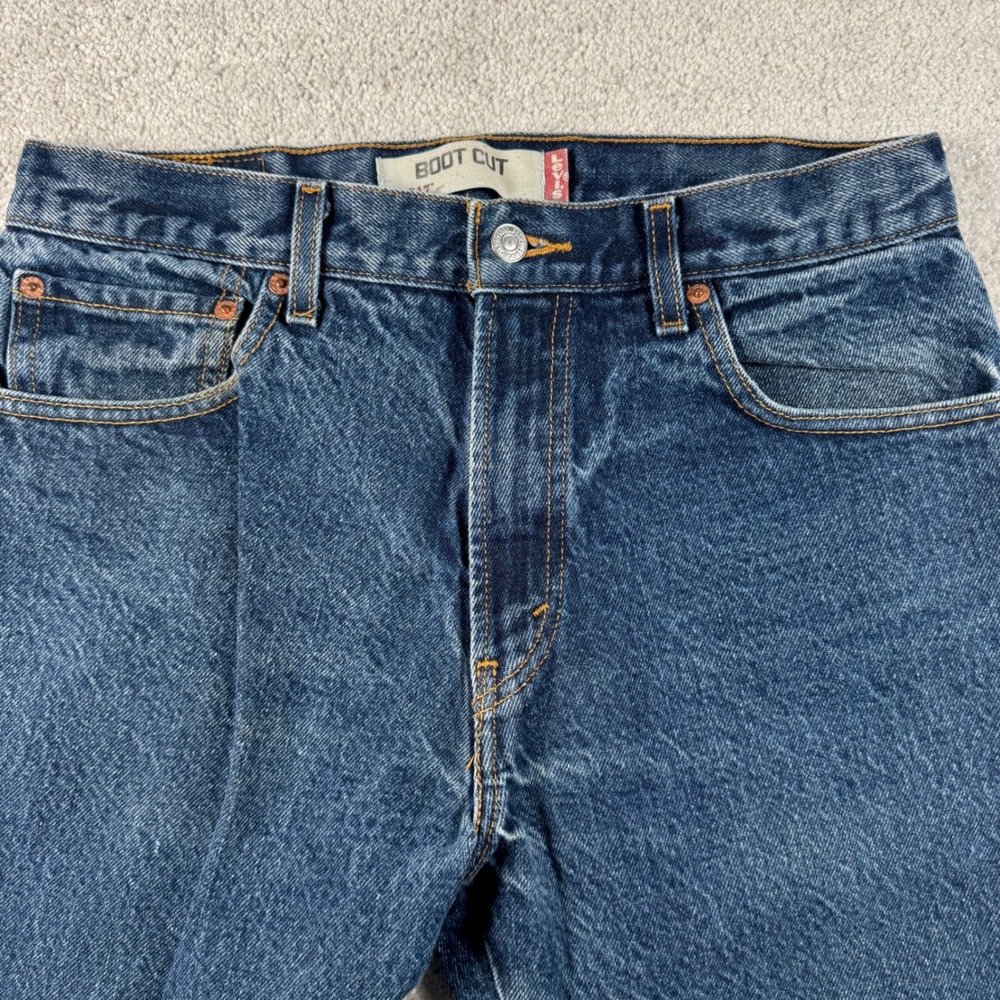 Levi's 517 Bootcut Jeans Mens 32x31 Blue Denim Classic Fit 5-Pocket Cotton Y2K - Picture 13 of 16